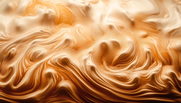 Smooth wave pattern of liquid chocolate elegance generated by AI