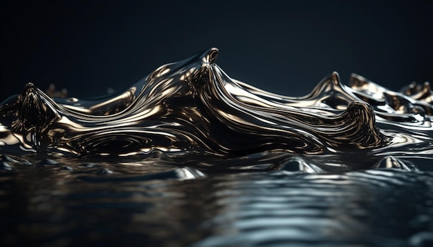 Free Photo smooth wave pattern reflects beauty in nature generated by ai