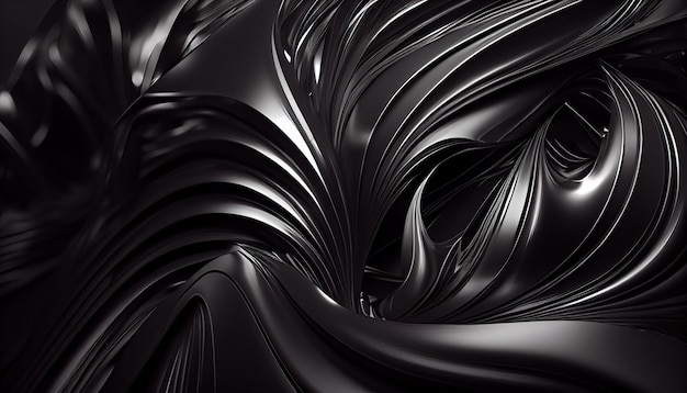 Smooth wave patterns flow in abstract elegance generated by AI