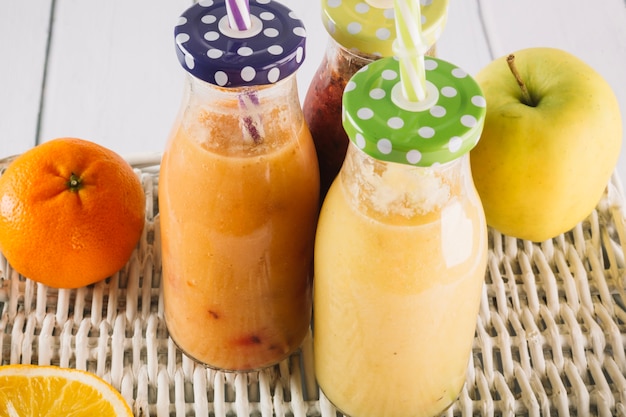 Smoothie and fruits