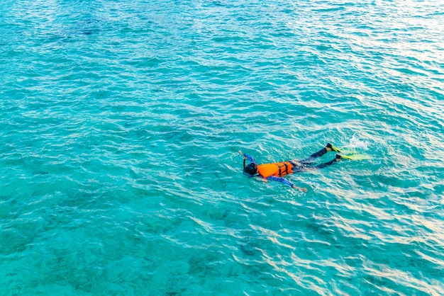 snorkeling warm underwater bikini holiday