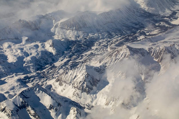 Free photo snow covered mountains