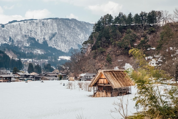 snow village at Shirakawago, Japan