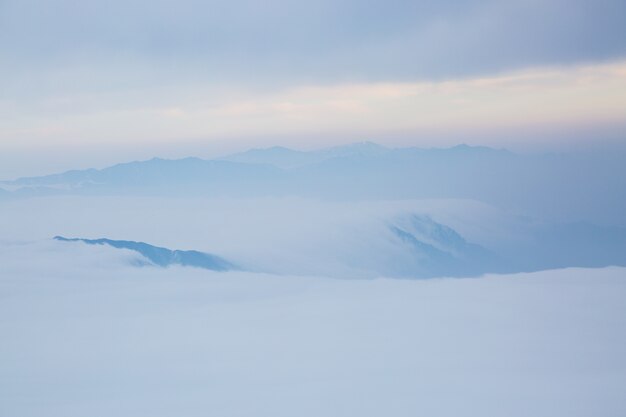 Snow with clouds