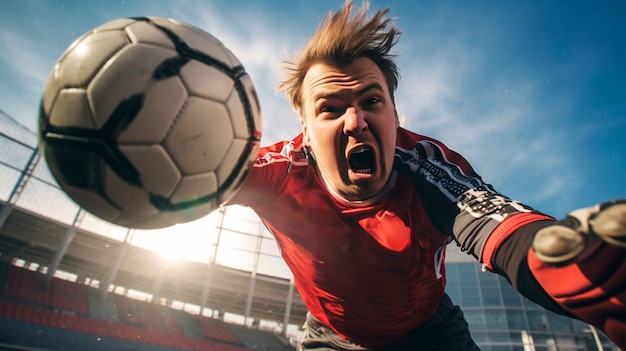 Free photo soccer game concept