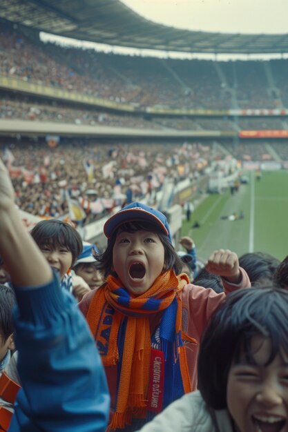 Soccer stadium full of people