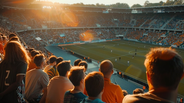 Soccer stadium full of people