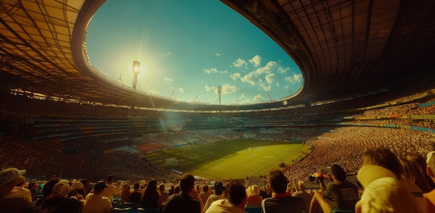 Soccer stadium full of people