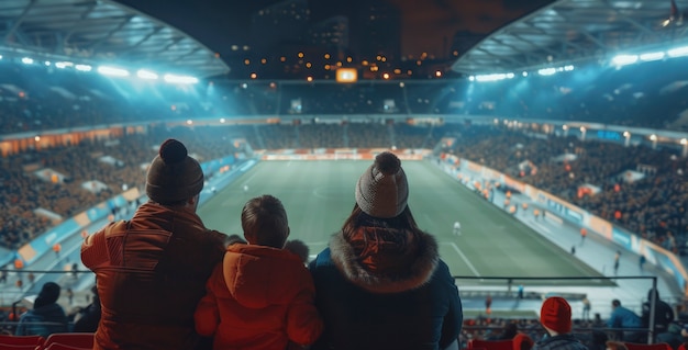 Free photo soccer stadium full of people