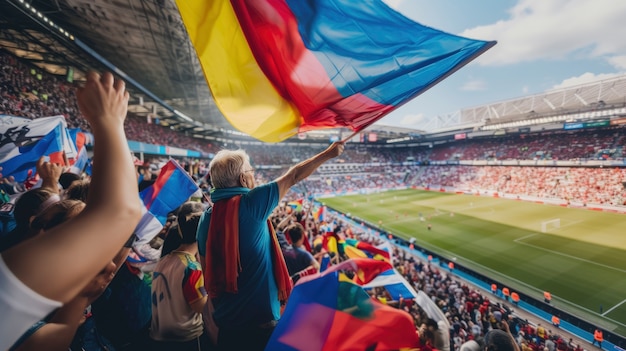 Soccer stadium full of people