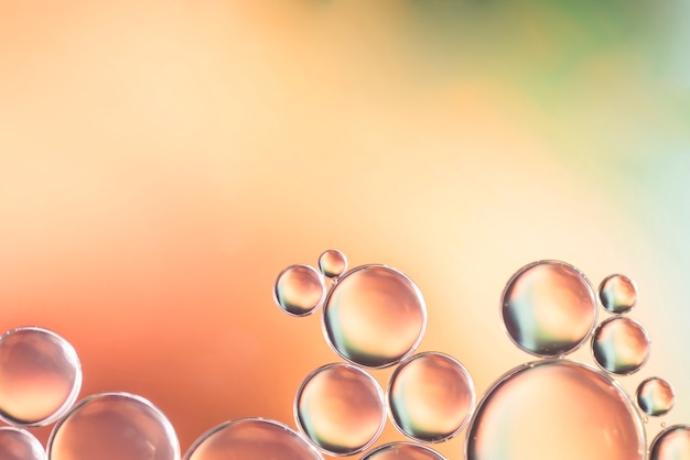 Free photo soft multicolored bubbles and glowing drops