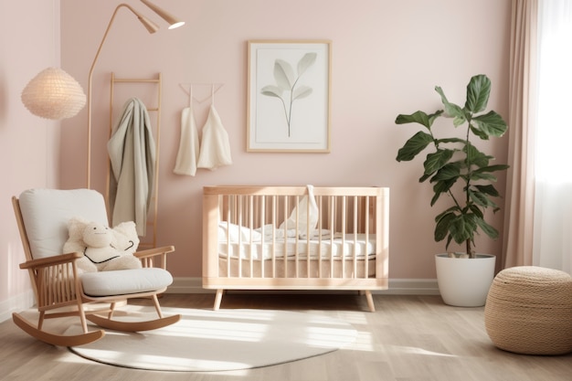 Soft pastel hues room for kids