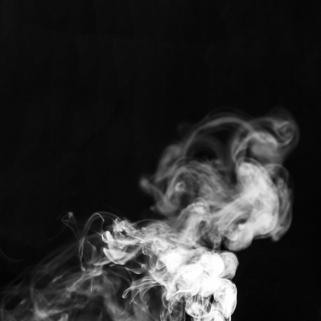 Free photo soft white smoke design on black background