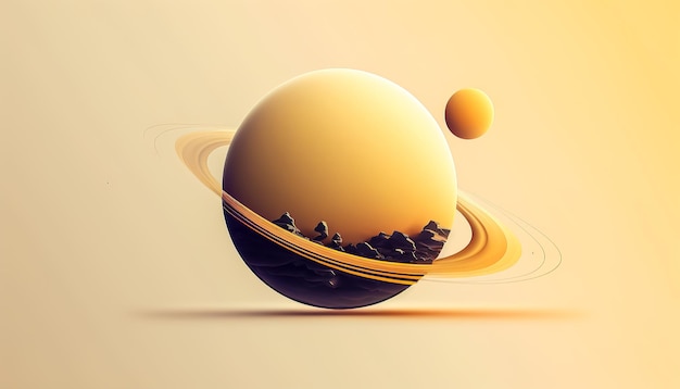 Free photo solar system planet isolated on light background flat lay