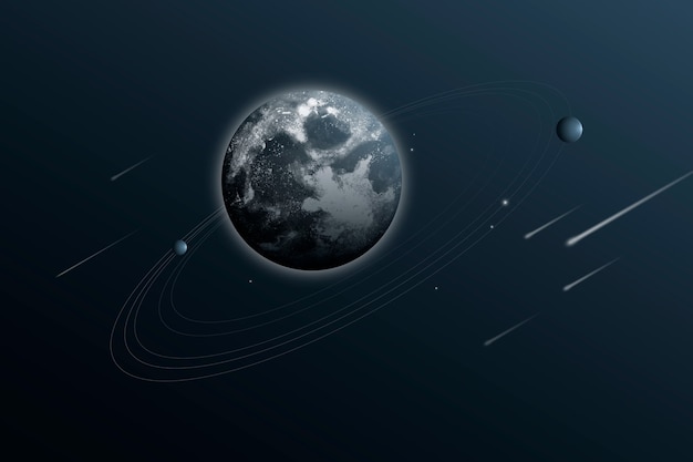 Free photo solar system universe background with earth in aesthetic style