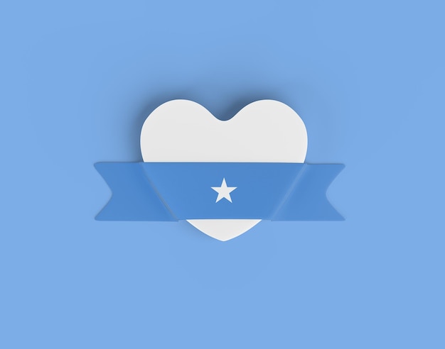 Free photo somalia flag heart banner