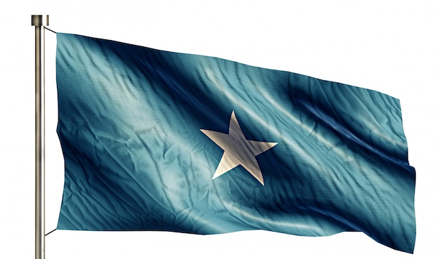 Somalia National Flag Isolated 3D White Background