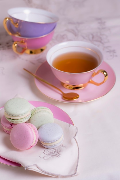 Free photo sophisticated arrangement of tea party elements