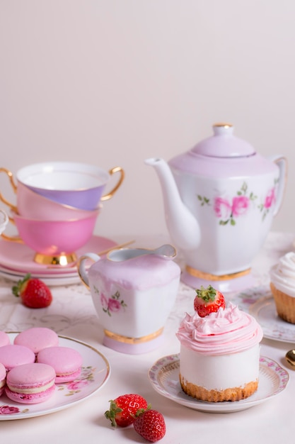 Sophisticated assortment of tea party elements