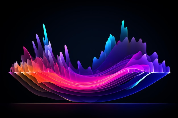 Free Photo sound curve ai generated image