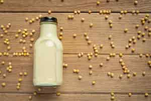 Free photo soy milk, soy food and beverage products food nutrition concept.