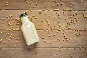 Free photo soy milk, soy food and beverage products food nutrition concept.