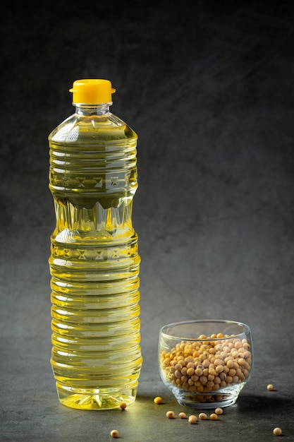 Free photo soybean oil soybean food and beverage products food nutrition concept.