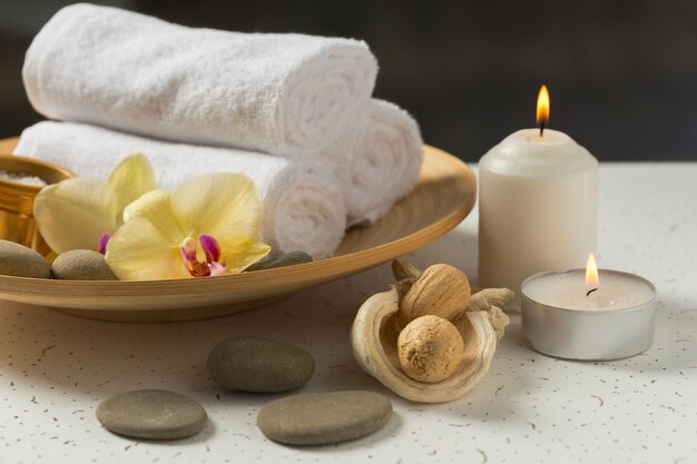 Spa products with orchids