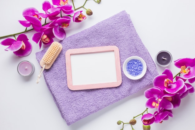 Spa still life with beauty products