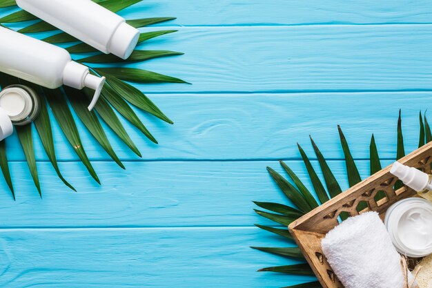 Spa still life with beauty products