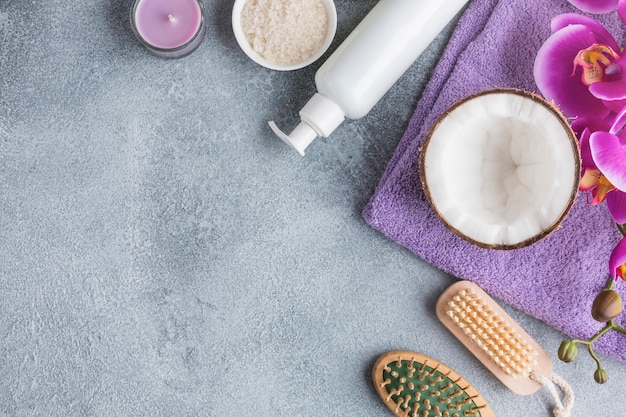 Spa still life with beauty products