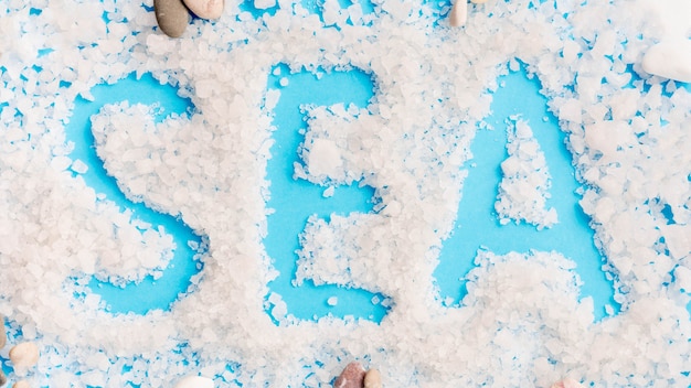 Free photo spa word written with bath salt