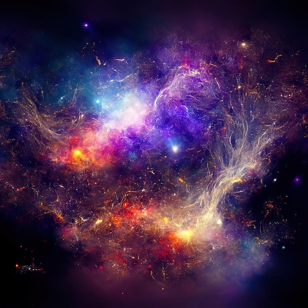 Free Photo space background with stardust and shining stars realistic colorful cosmos with nebula and milky way