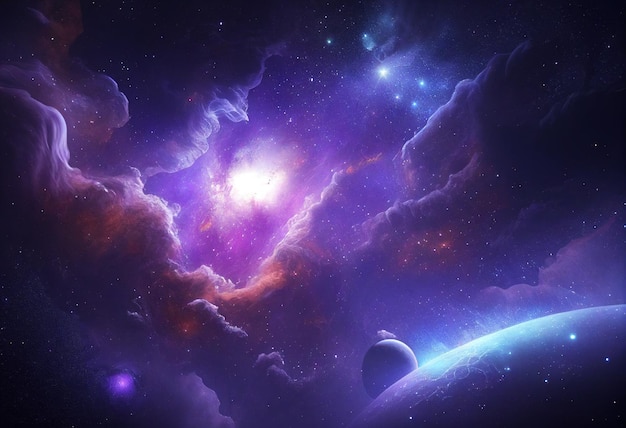 Space galaxy background generative ai