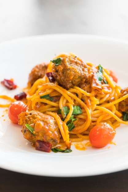 Spaghetti meatballs