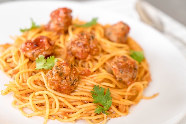 spaghetti and meatballs