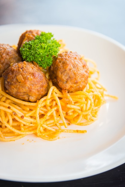 spaghetti and meatballs