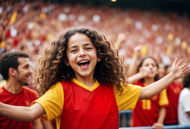 Spain fan watching the euro cup finale