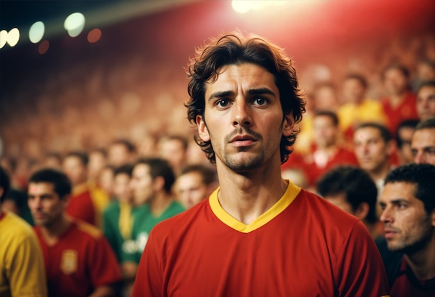 Spain fan watching the euro cup finale