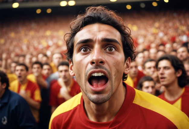 Spain fan watching the euro cup finale