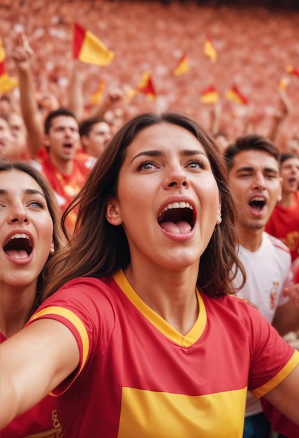 Spain fan watching the euro cup finale