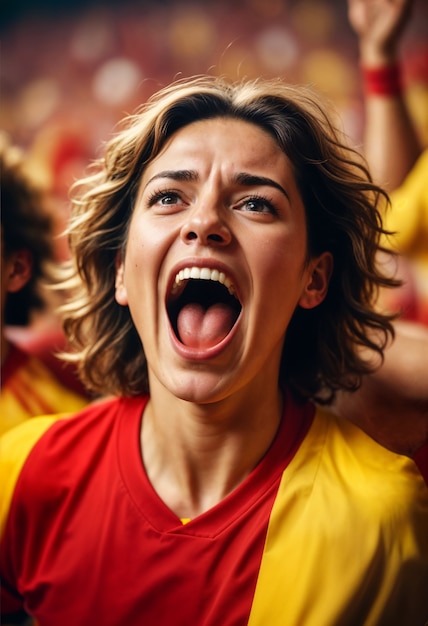 Spain fan watching the euro cup finale