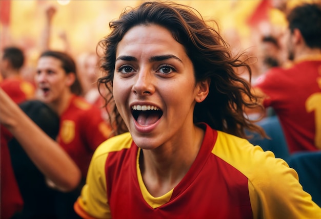 Spain fan watching the euro cup finale