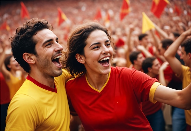 Spain fans watching the euro cup finale