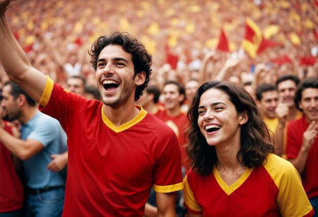 Spain fans watching the euro cup finale