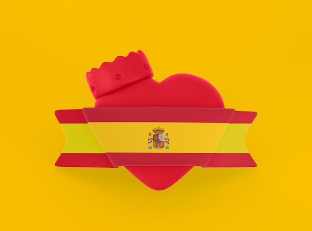 Free Photo spain heart banner