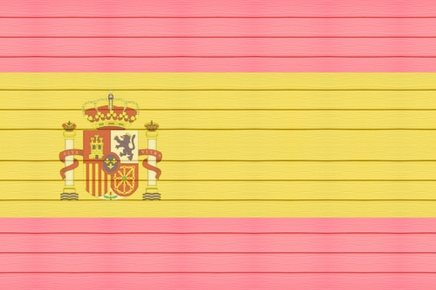 Free Photo spanish flag on wood texture background