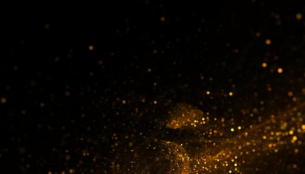 Sparkle lights glitter in golden color background