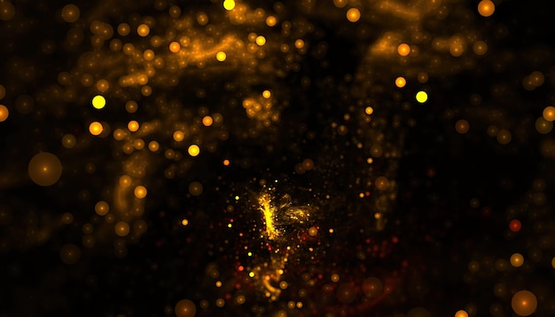 Free Photo sparkling golden particles beautiful background