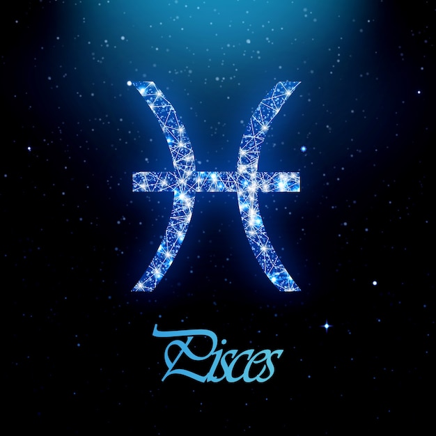 Free Photo sparkly pisces sign astrology concept